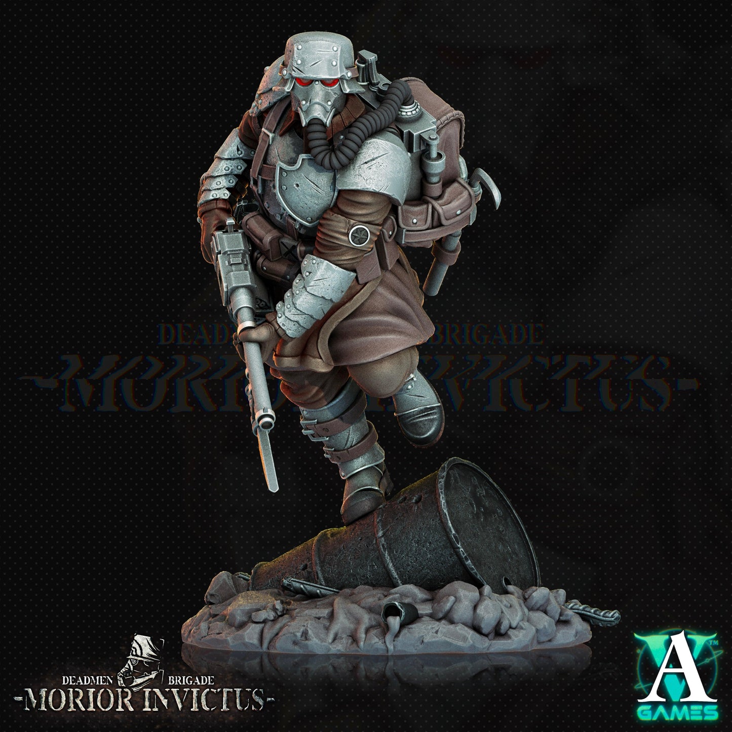 3D Printed Archvillain Games Deadmen Brigade - Morior Invictus Morior Shocktrooper 28 32mm D&D - 3D Printing Boss 