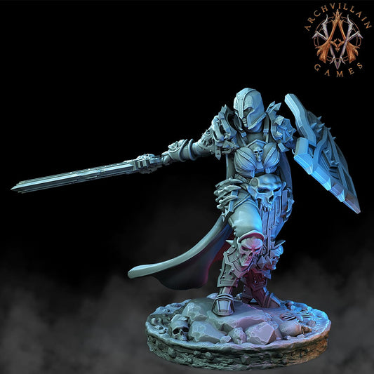 3D Printed Archvillain Games Deathcrowns The Deathknight Order 28 32mm D&D - 3D Printing Boss 