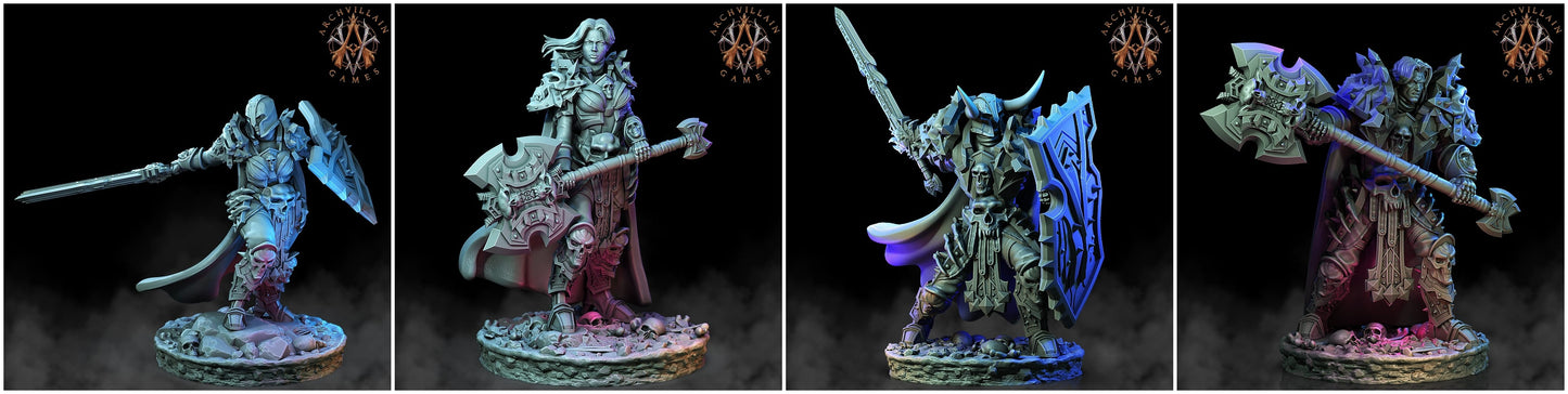 3D Printed Archvillain Games Deathcrowns The Deathknight Order 28 32mm D&D - 3D Printing Boss 