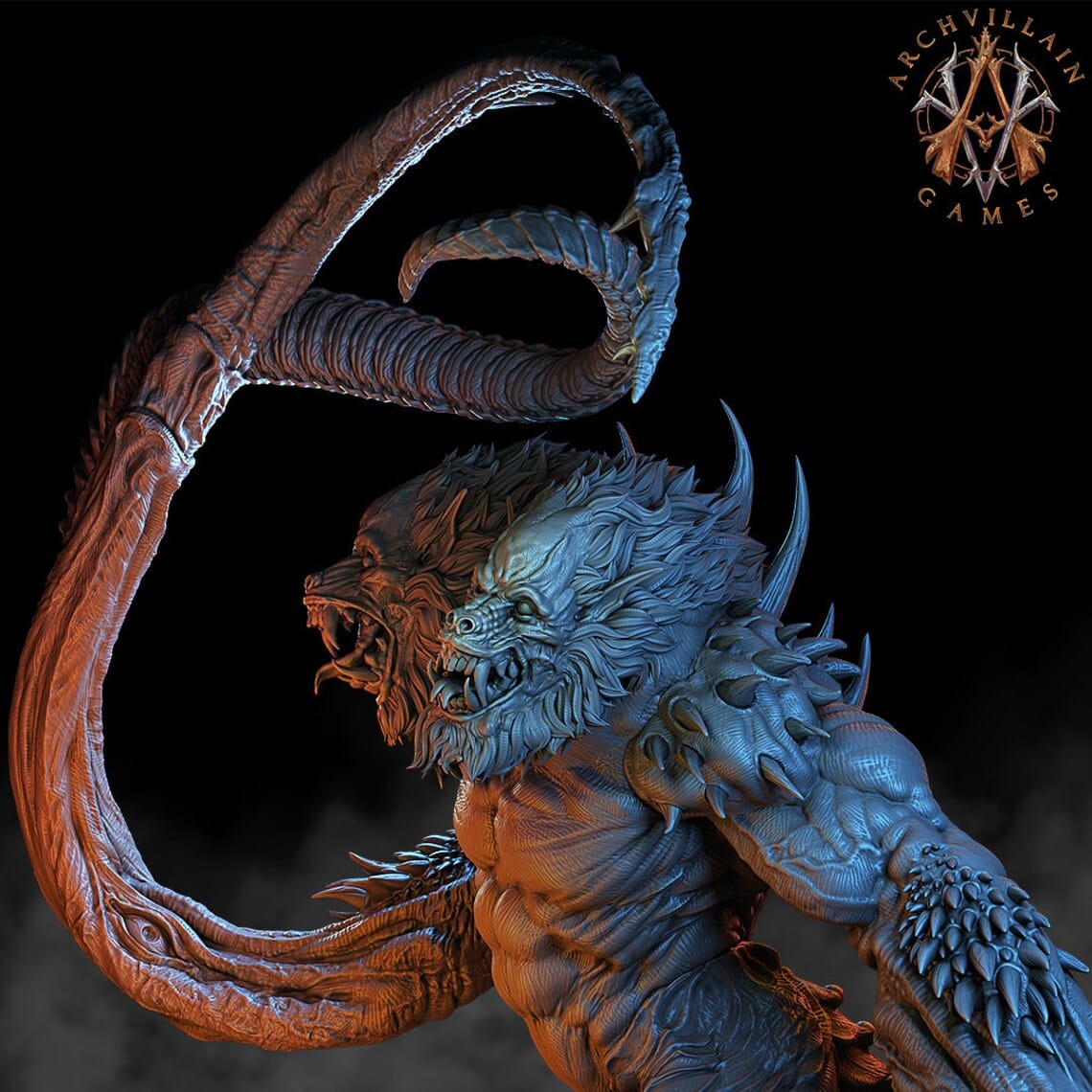 3D Printed Archvillain Games Demogorgon Legendary Magma Lords 28 32mm D&D - 3D Printing Boss 
