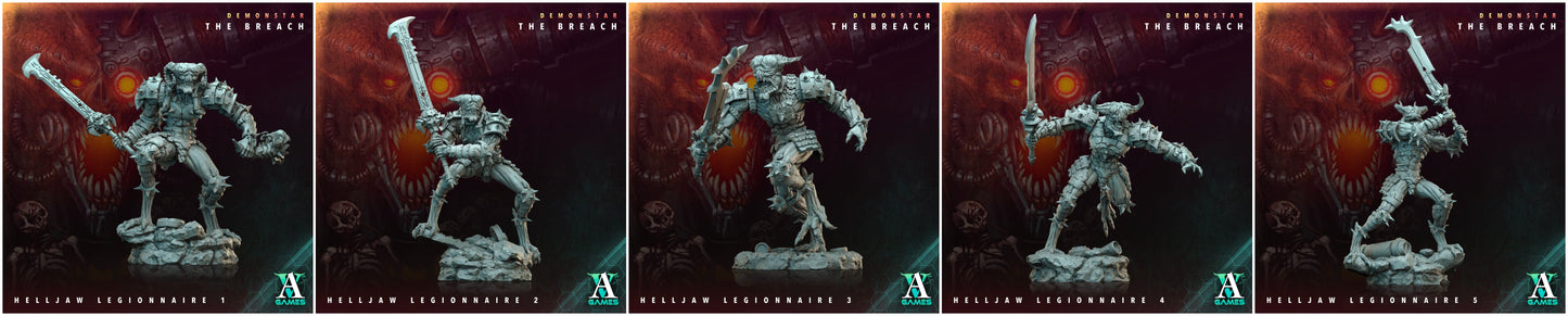 3D Printed Archvillain Games Demonstar The Breach - Helljaw Legionnaire 28mm 32mm D&D - 3D Printing Boss 