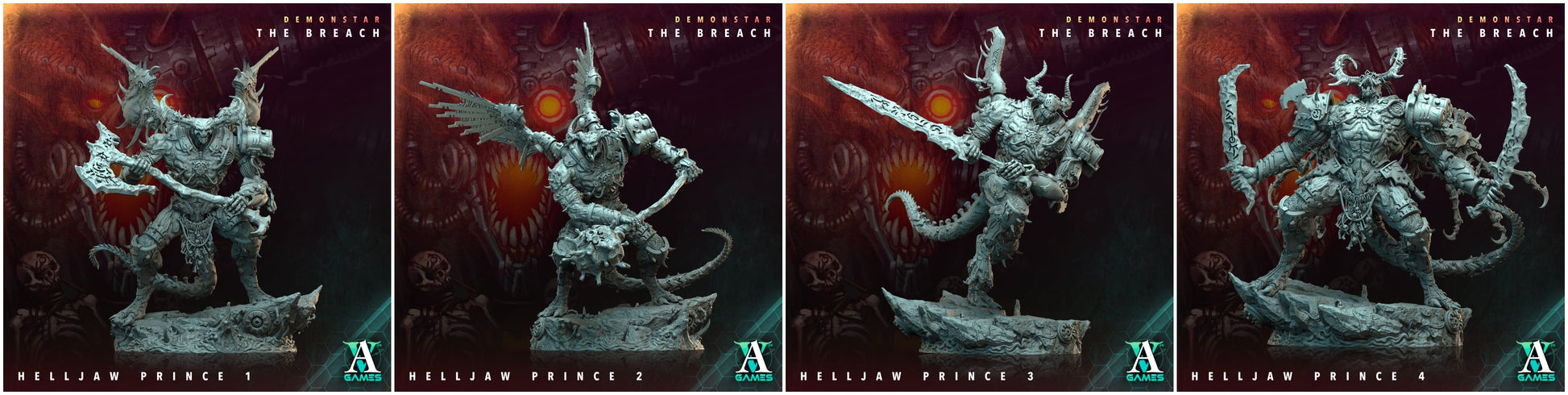 3D Printed Archvillain Games Demonstar The Breach - Helljaw Prince 28mm 32mm D&D - 3D Printing Boss 