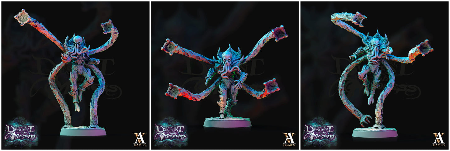 3D Printed Archvillain Games Descent into Madness Encephalid Shocktroopers 28 32mm D&D - 3D Printing Boss 