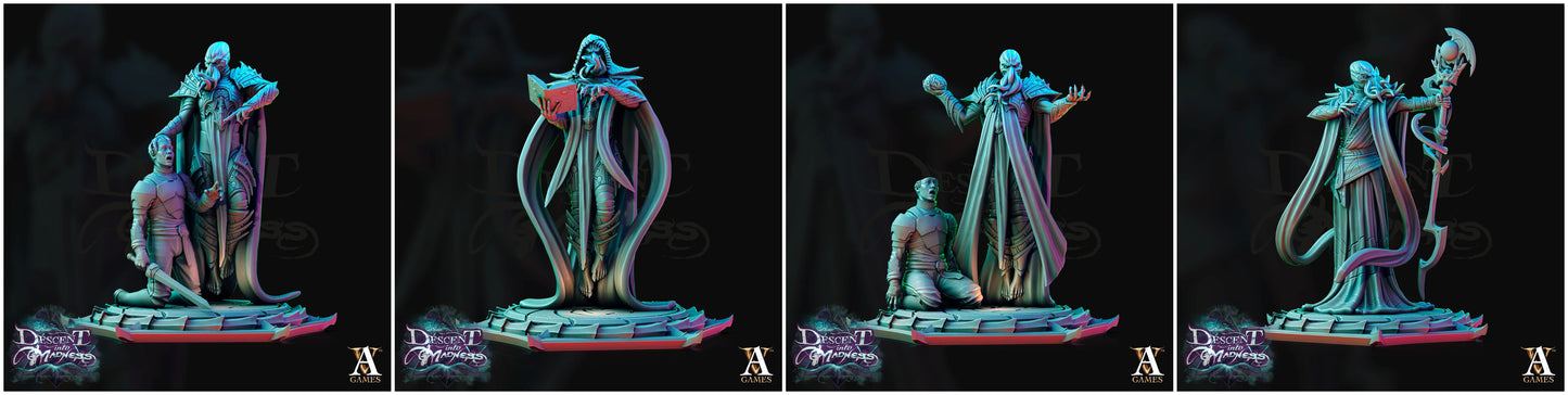 3D Printed Archvillain Games Descent into Madness Encephalids 28 32mm D&D - 3D Printing Boss 