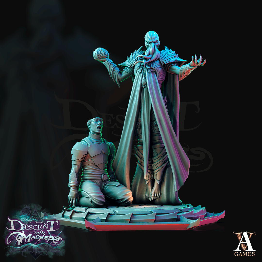 3D Printed Archvillain Games Descent into Madness Encephalids 28 32mm D&D - 3D Printing Boss 
