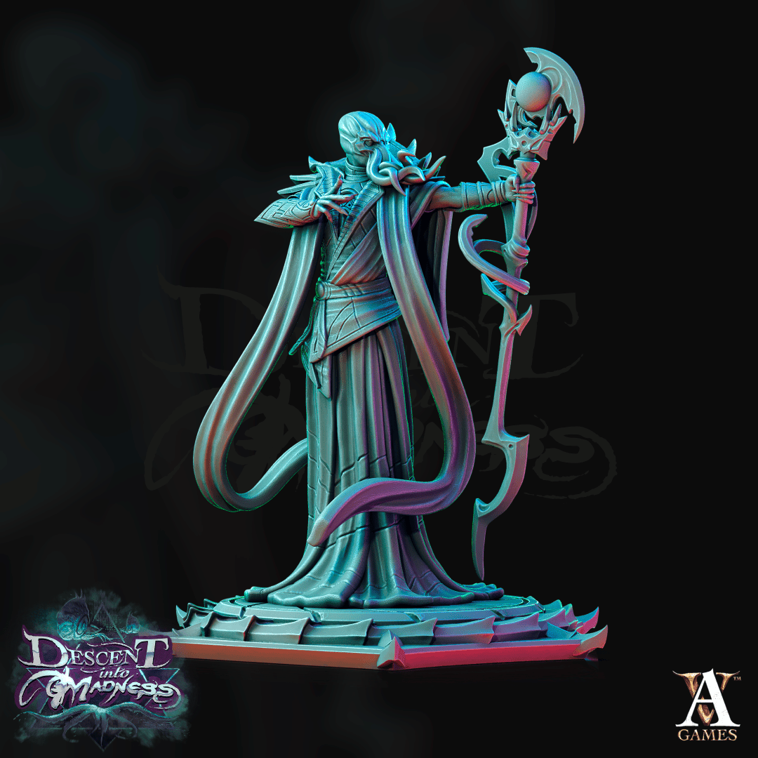 3D Printed Archvillain Games Descent into Madness Encephalids 28 32mm D&D - 3D Printing Boss 