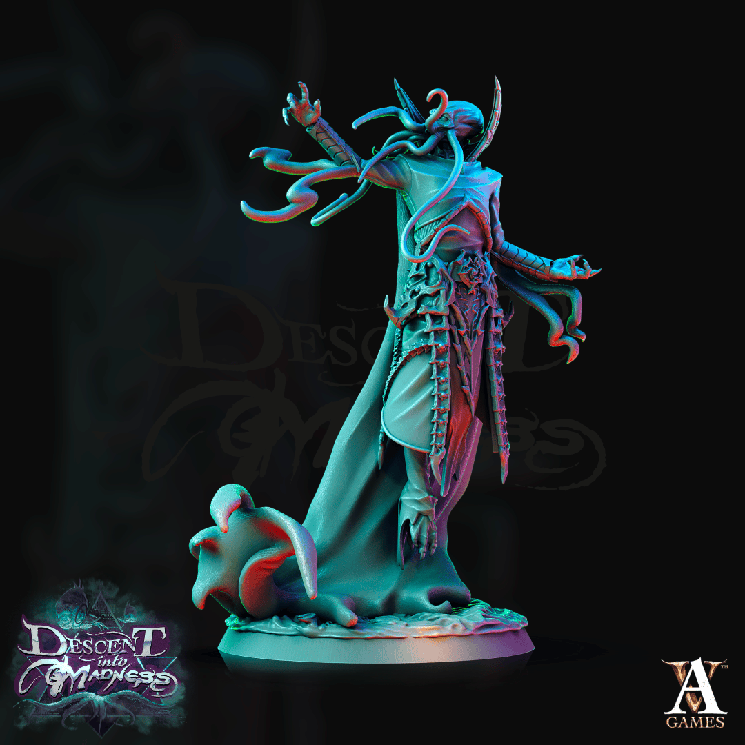 3D Printed Archvillain Games Descent into Madness Encephalids Enlightened 28 32mm D&D - 3D Printing Boss 