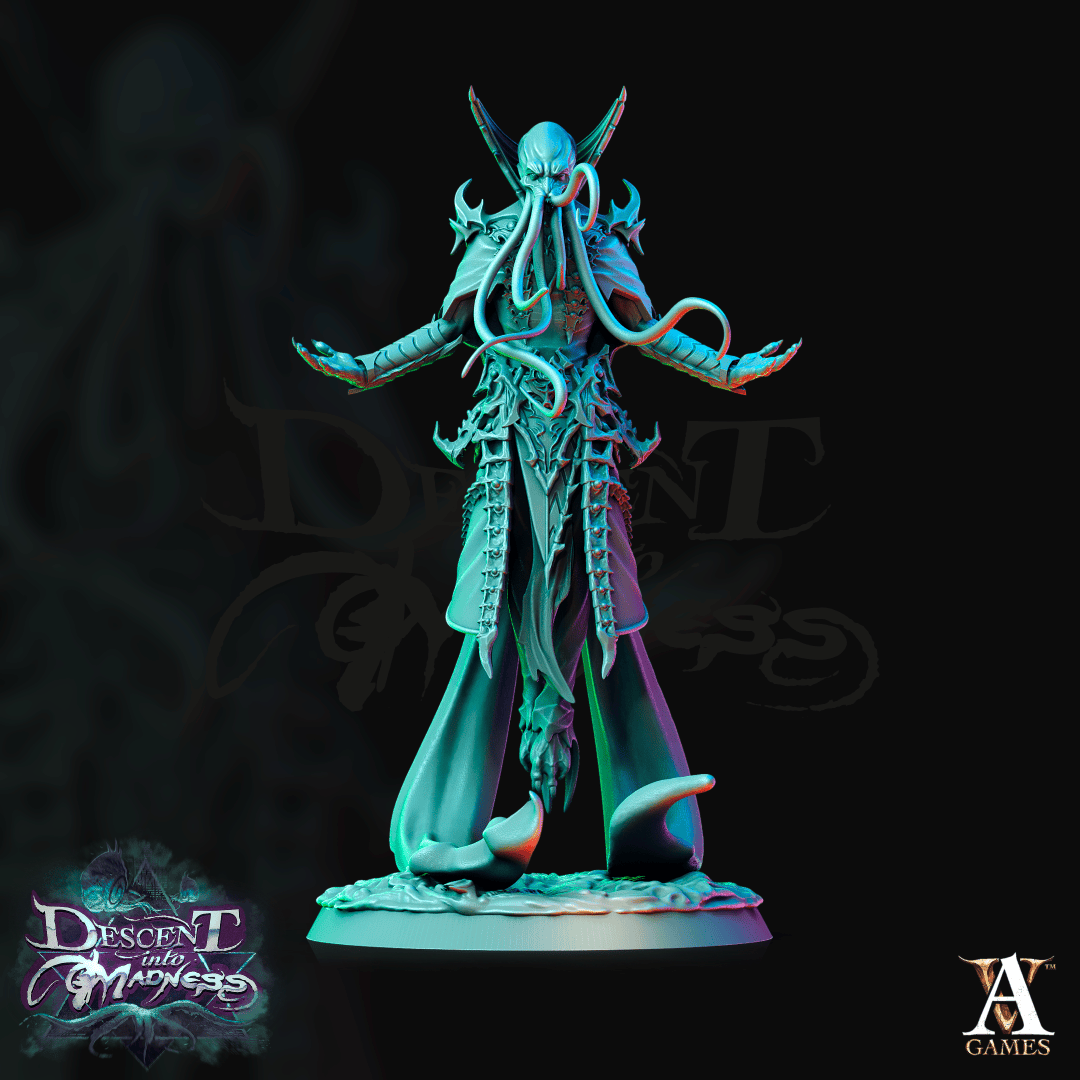 3D Printed Archvillain Games Descent into Madness Encephalids Enlightened 28 32mm D&D - 3D Printing Boss 