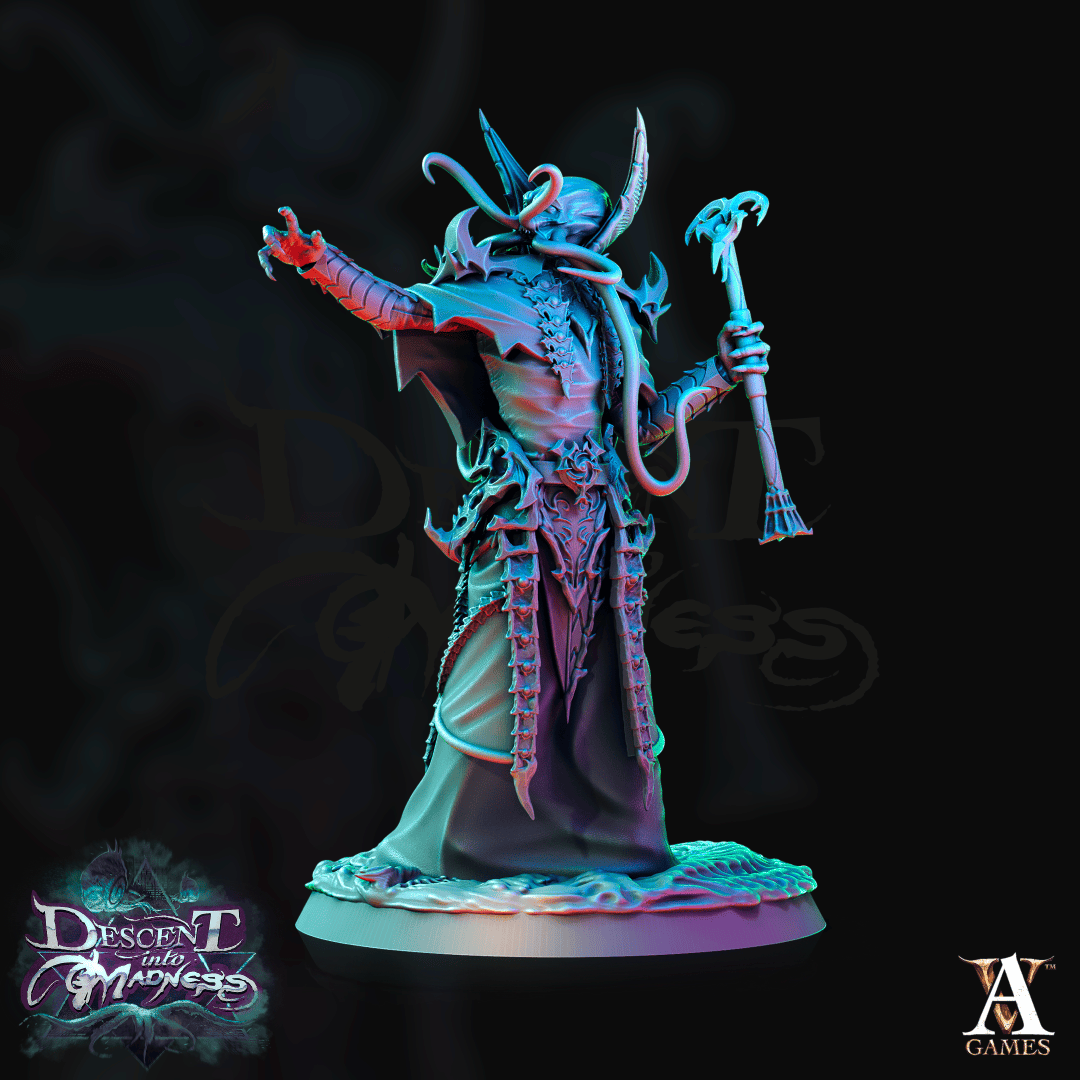 3D Printed Archvillain Games Descent into Madness Encephalids Enlightened 28 32mm D&D - 3D Printing Boss 