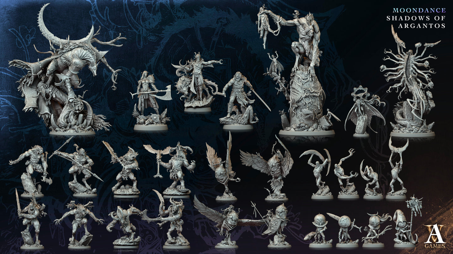 3D Printed Archvillain Games Draevan - Lycan Exarch Moondance - Shadows of Argantos 28 32mm D&D - 3D Printing Boss 