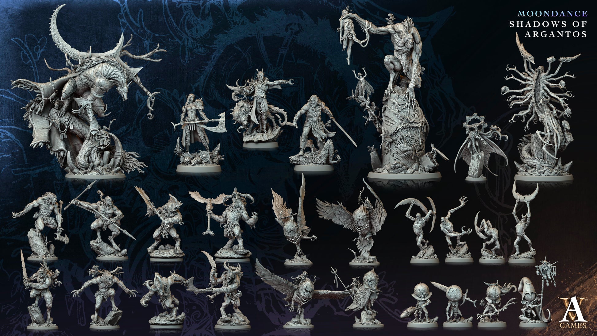 3D Printed Archvillain Games Draevan - Lycan Exarch Moondance - Shadows of Argantos 28 32mm D&D - 3D Printing Boss 