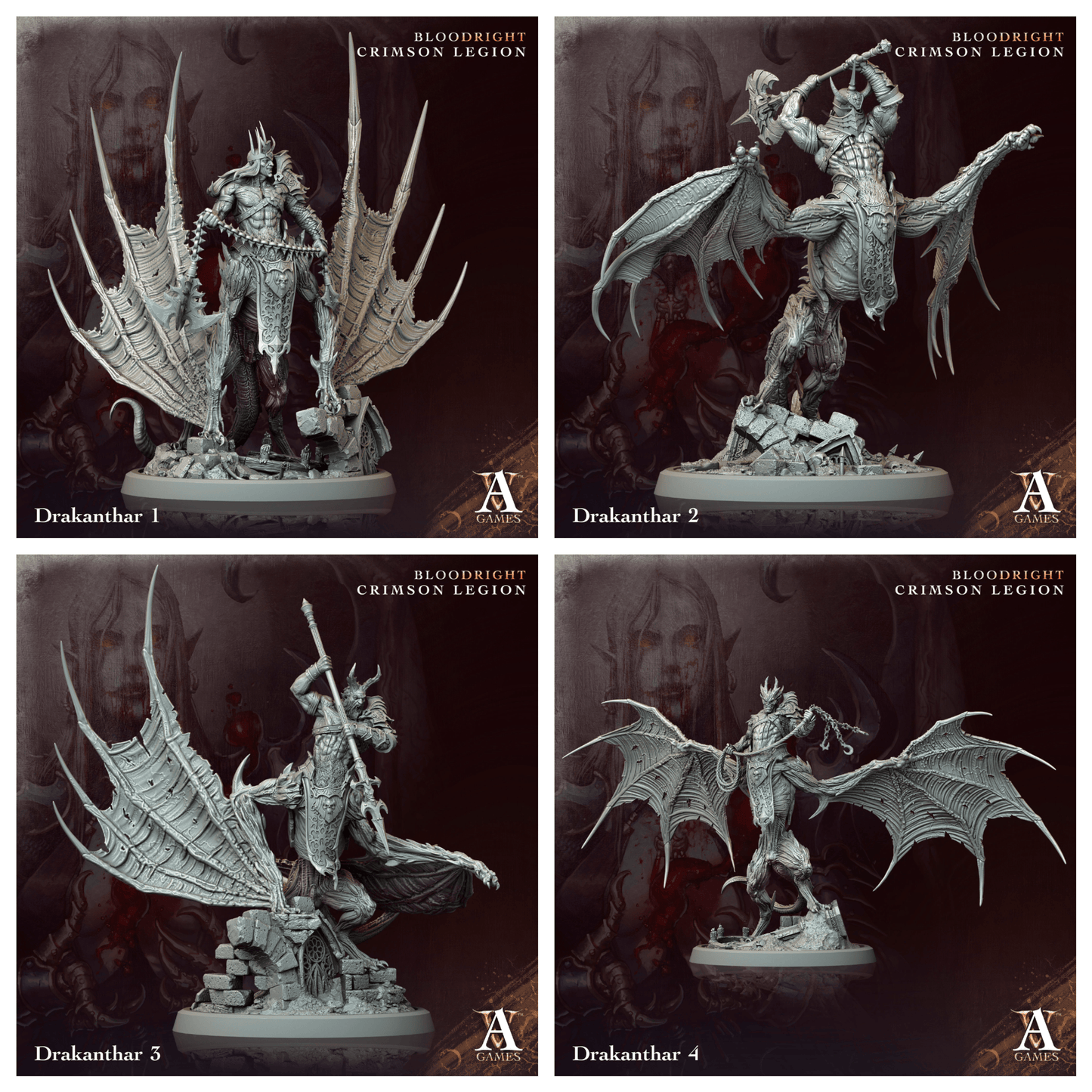 3D Printed Archvillain Games Drakanthar Bloodright - Crimson Legion 28 32mm D&D - 3D Printing Boss 