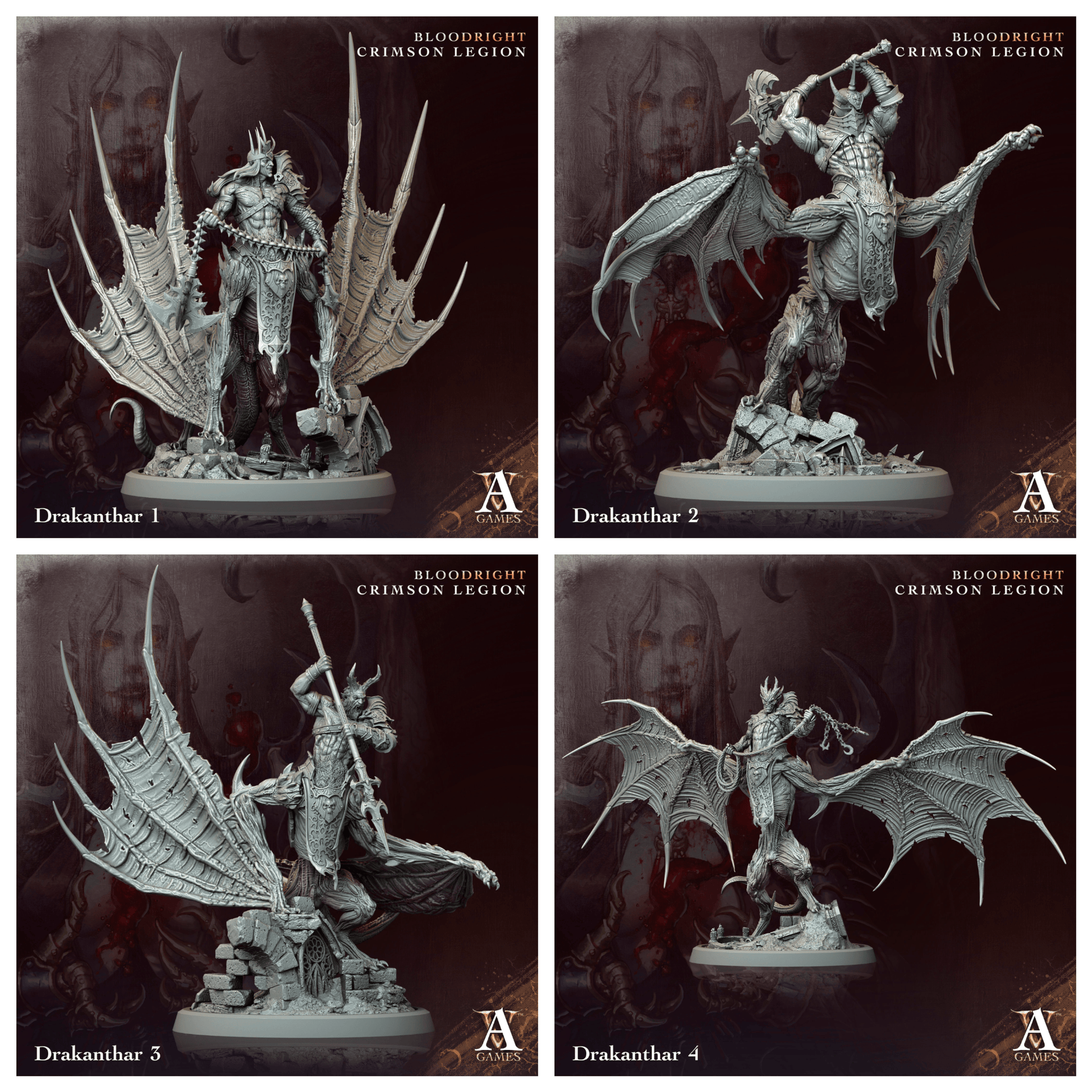 3D Printed Archvillain Games Drakanthar Bloodright - Crimson Legion 28 32mm D&D - 3D Printing Boss 