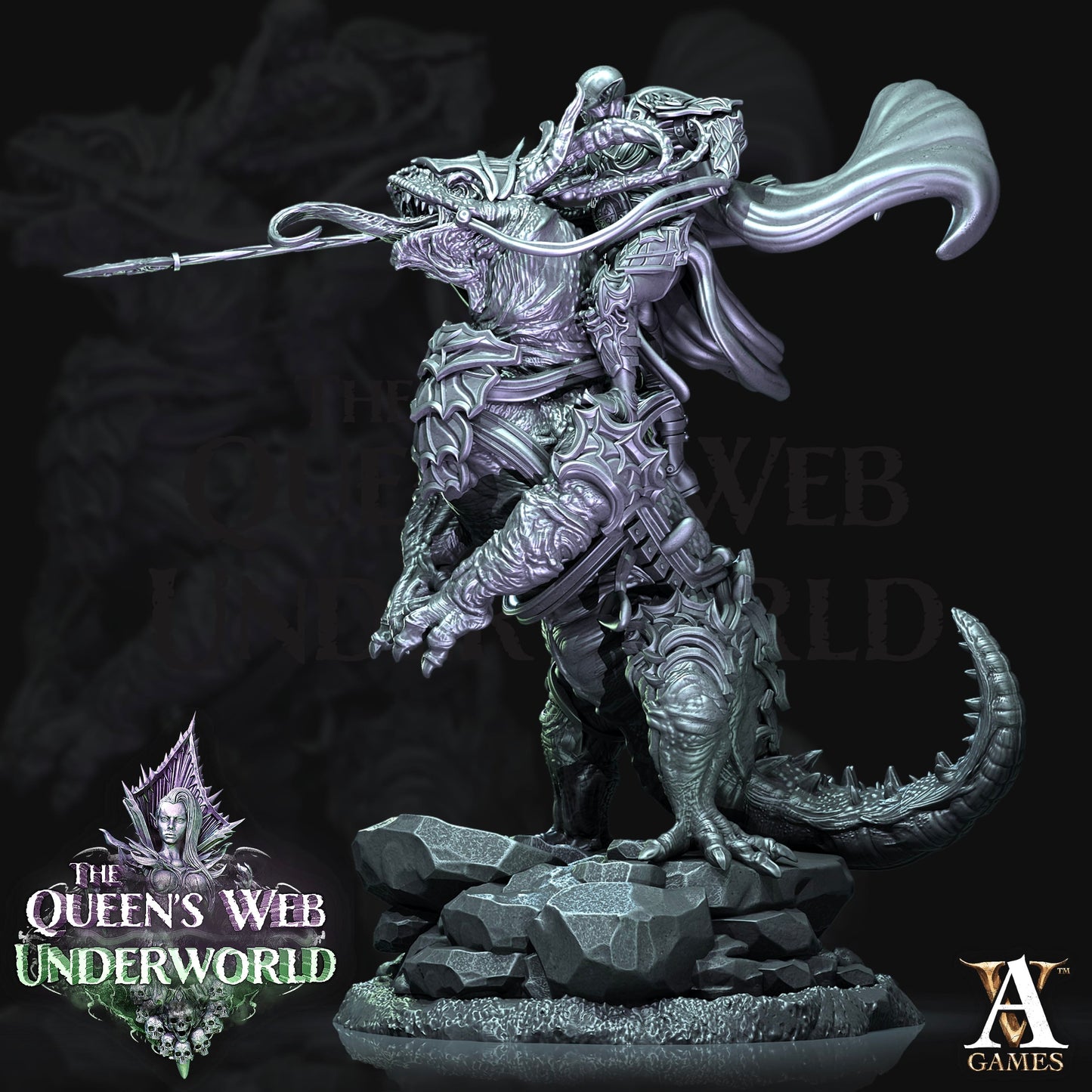 3D Printed Archvillain Games Drokzok Riders The Queen's Web Underworld 28 32mm D&D - 3D Printing Boss 