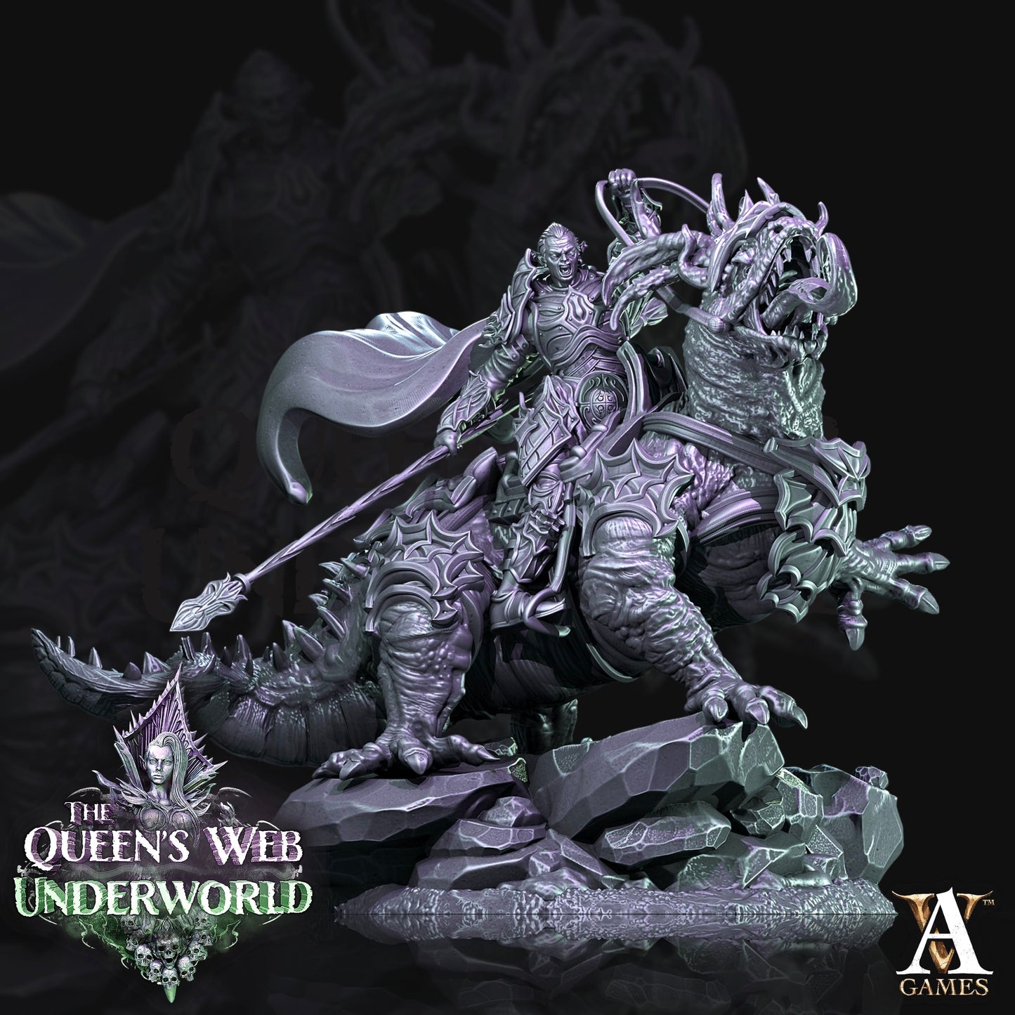 3D Printed Archvillain Games Drokzok Riders The Queen's Web Underworld 28 32mm D&D - 3D Printing Boss 