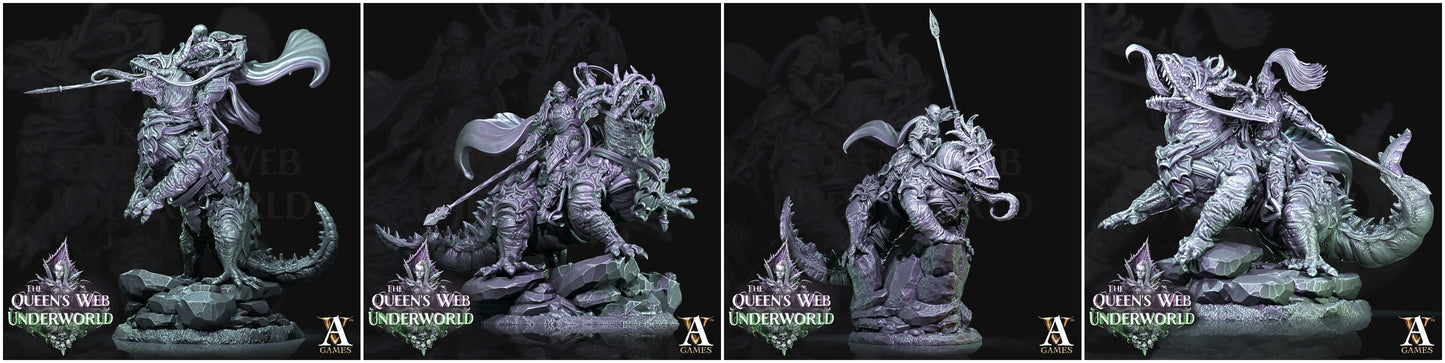3D Printed Archvillain Games Drokzok Riders The Queen's Web Underworld 28 32mm D&D - 3D Printing Boss 