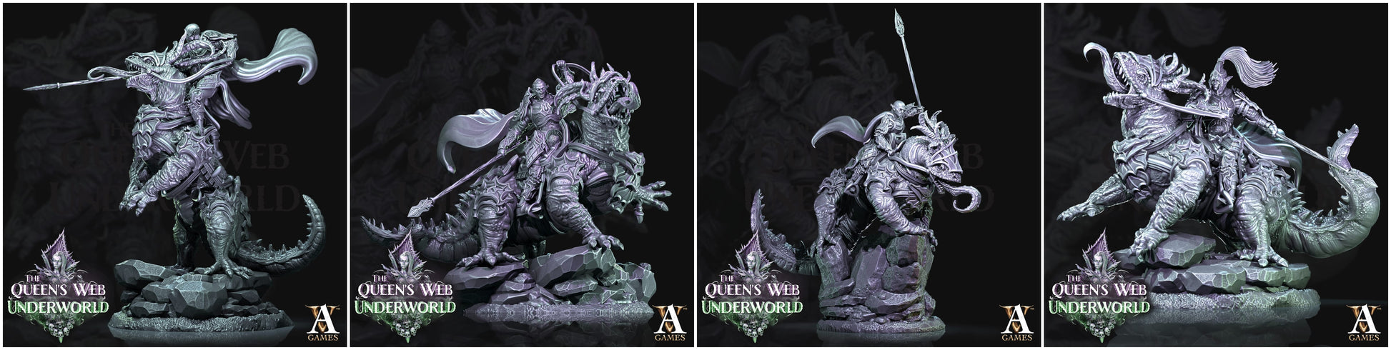 3D Printed Archvillain Games Drokzok Riders The Queen's Web Underworld 28 32mm D&D - 3D Printing Boss 