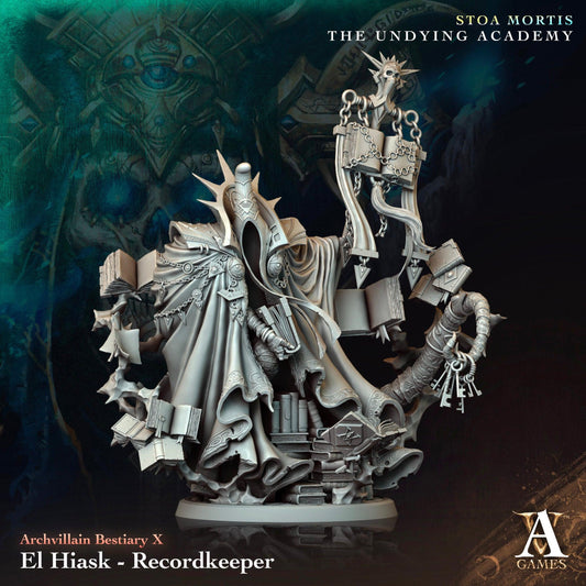 3D Printed Archvillain Games El Hiask Recordkeeper Archvillain Bestiary Vol. X 28 32mm D&D - 3D Printing Boss 