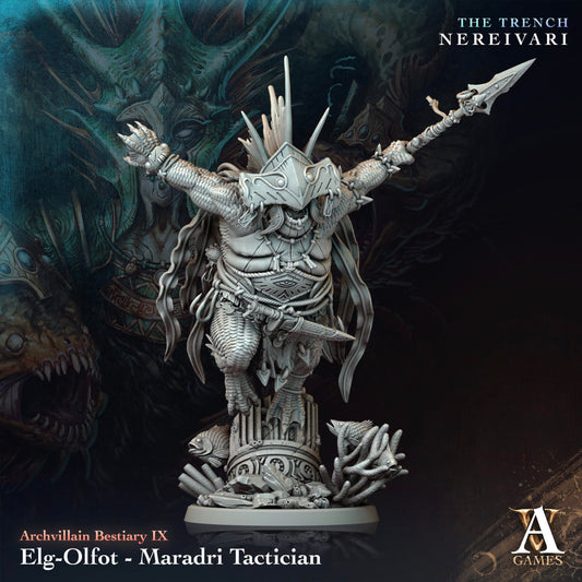 3D Printed Archvillain Games Elg-Olfot Maradri Tactician Archvillain Bestiary Vol IX 28 32mm D&D - 3D Printing Boss 