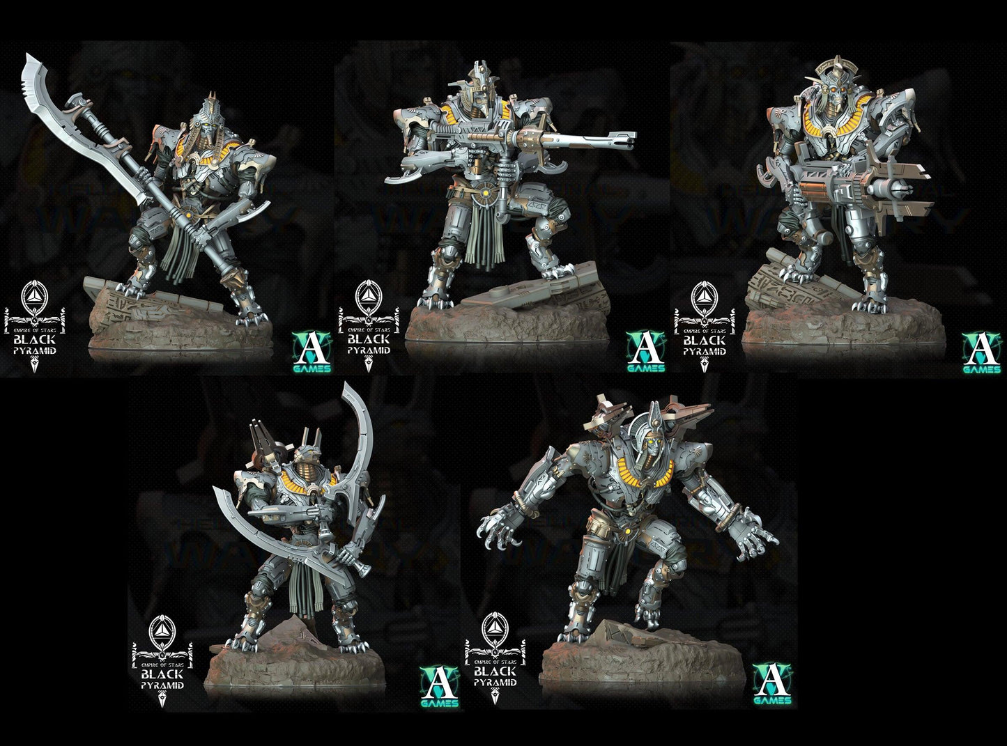 3D Printed Archvillain Games Empire of Stars - Black Pyramid Keteph Atekhramun 28 32mm D&D - 3D Printing Boss 