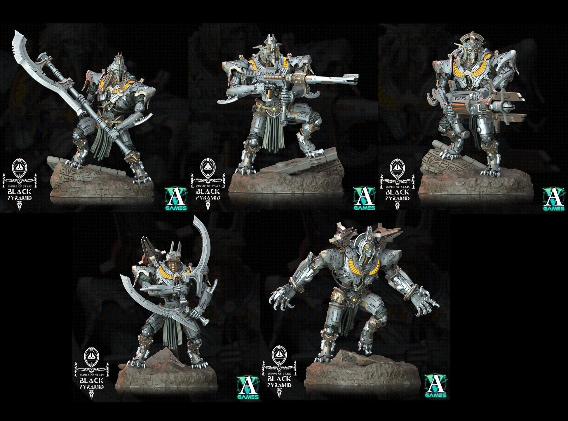 3D Printed Archvillain Games Empire of Stars - Black Pyramid Keteph Atekhramun 28 32mm D&D - 3D Printing Boss 