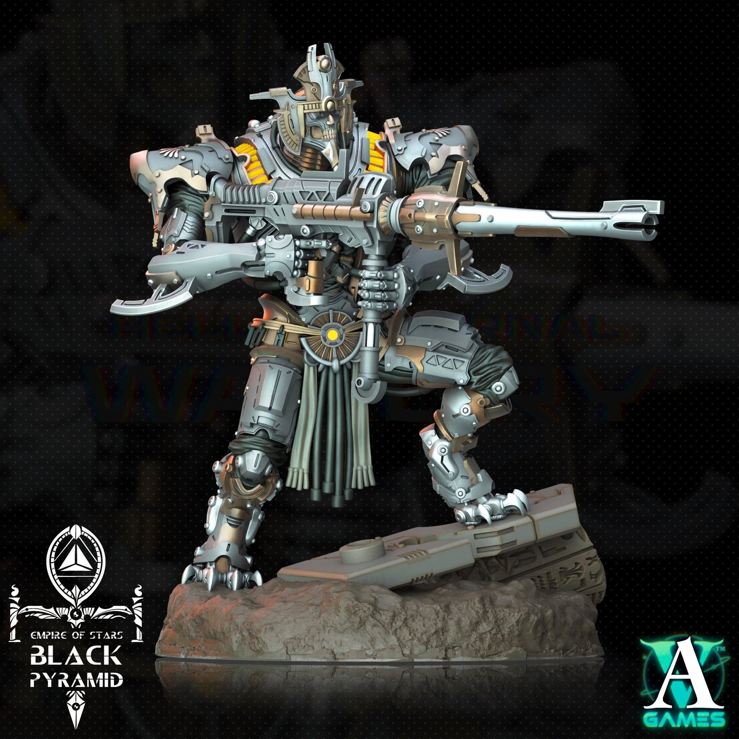 3D Printed Archvillain Games Empire of Stars - Black Pyramid Keteph Atekhramun 28 32mm D&D - 3D Printing Boss 
