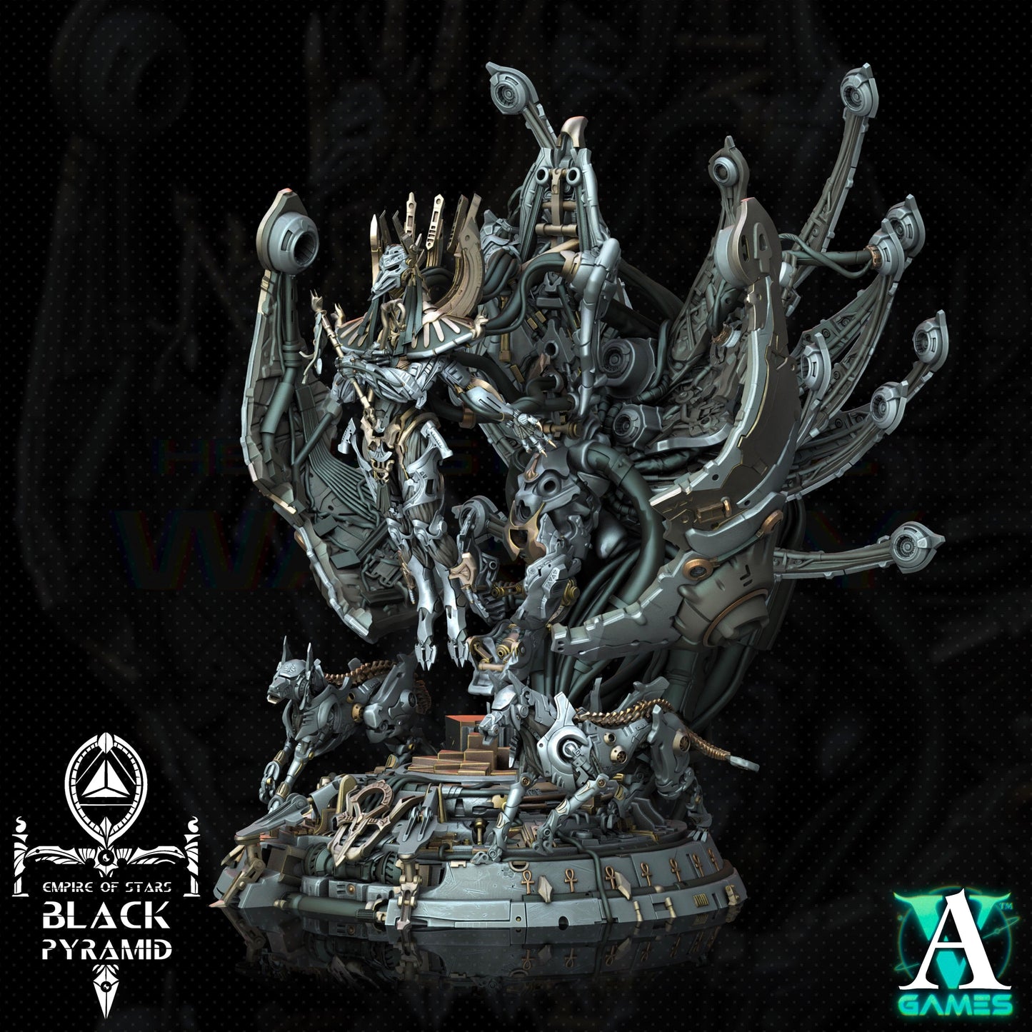 3D Printed Archvillain Games Empire of Stars - Black Pyramid Keteph Divinity 28 32mm D&D - 3D Printing Boss 