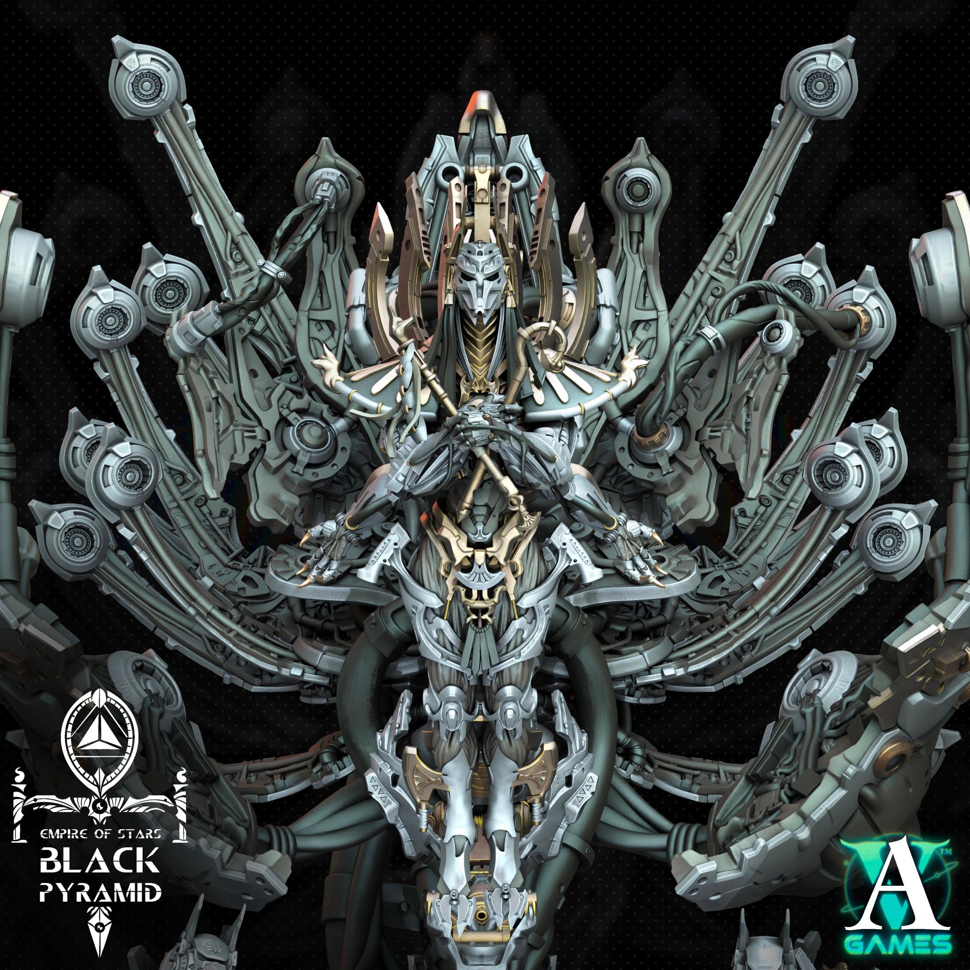 3D Printed Archvillain Games Empire of Stars - Black Pyramid Keteph Divinity 28 32mm D&D - 3D Printing Boss 