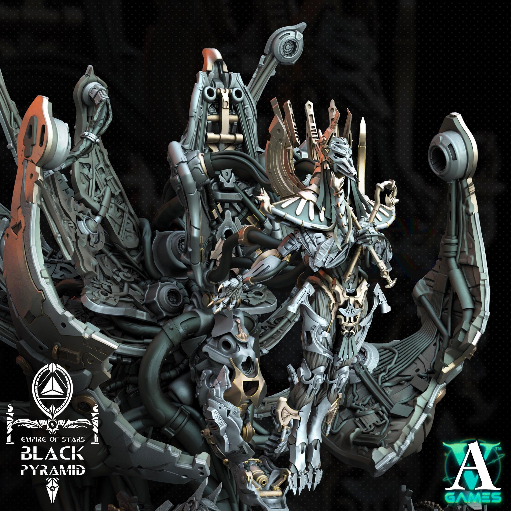 3D Printed Archvillain Games Empire of Stars - Black Pyramid Keteph Divinity 28 32mm D&D - 3D Printing Boss 