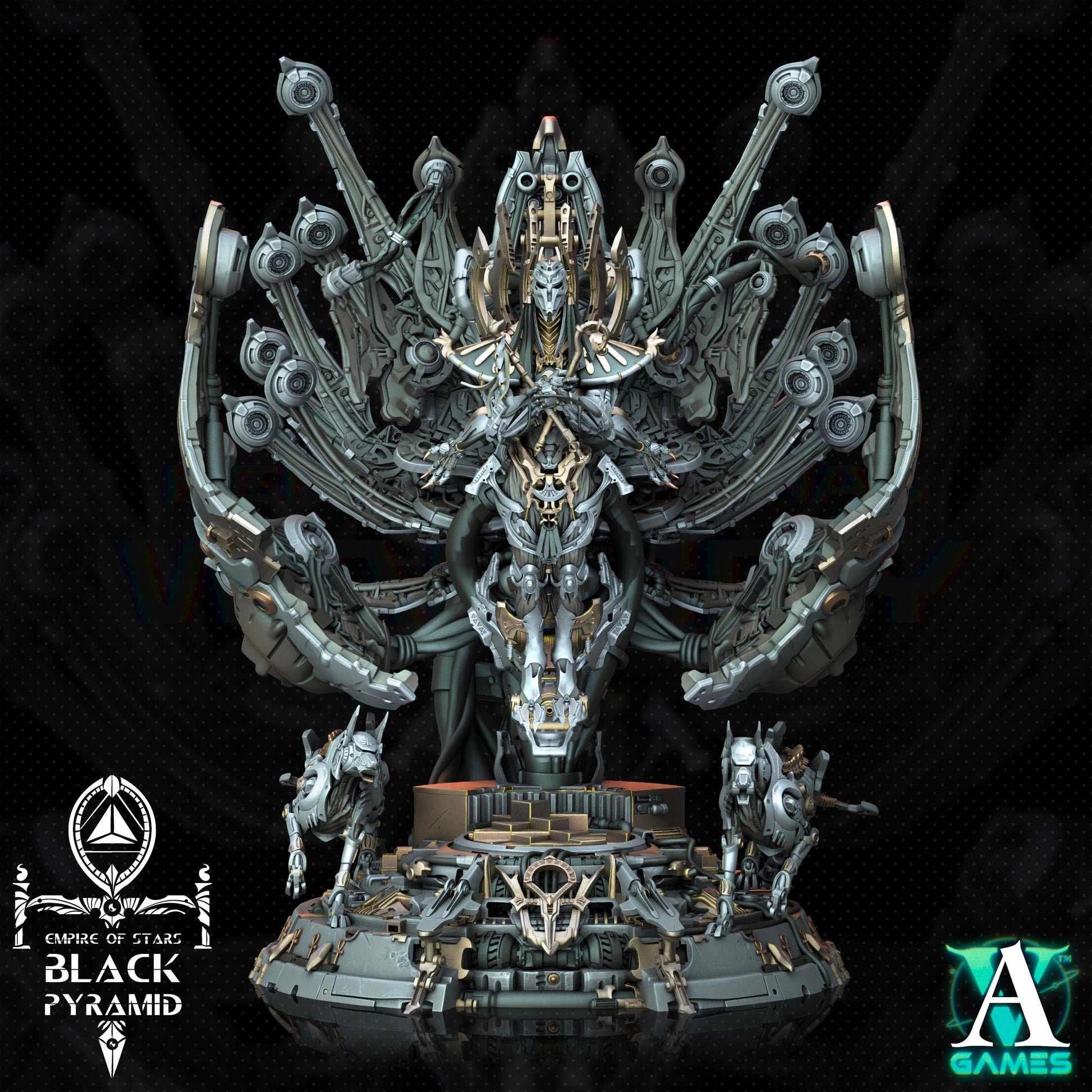 3D Printed Archvillain Games Empire of Stars - Black Pyramid Keteph Divinity 28 32mm D&D - 3D Printing Boss 