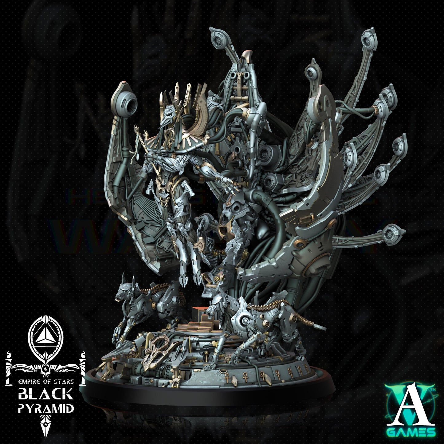 3D Printed Archvillain Games Empire of Stars - Black Pyramid Keteph Divinity 28 32mm D&D - 3D Printing Boss 