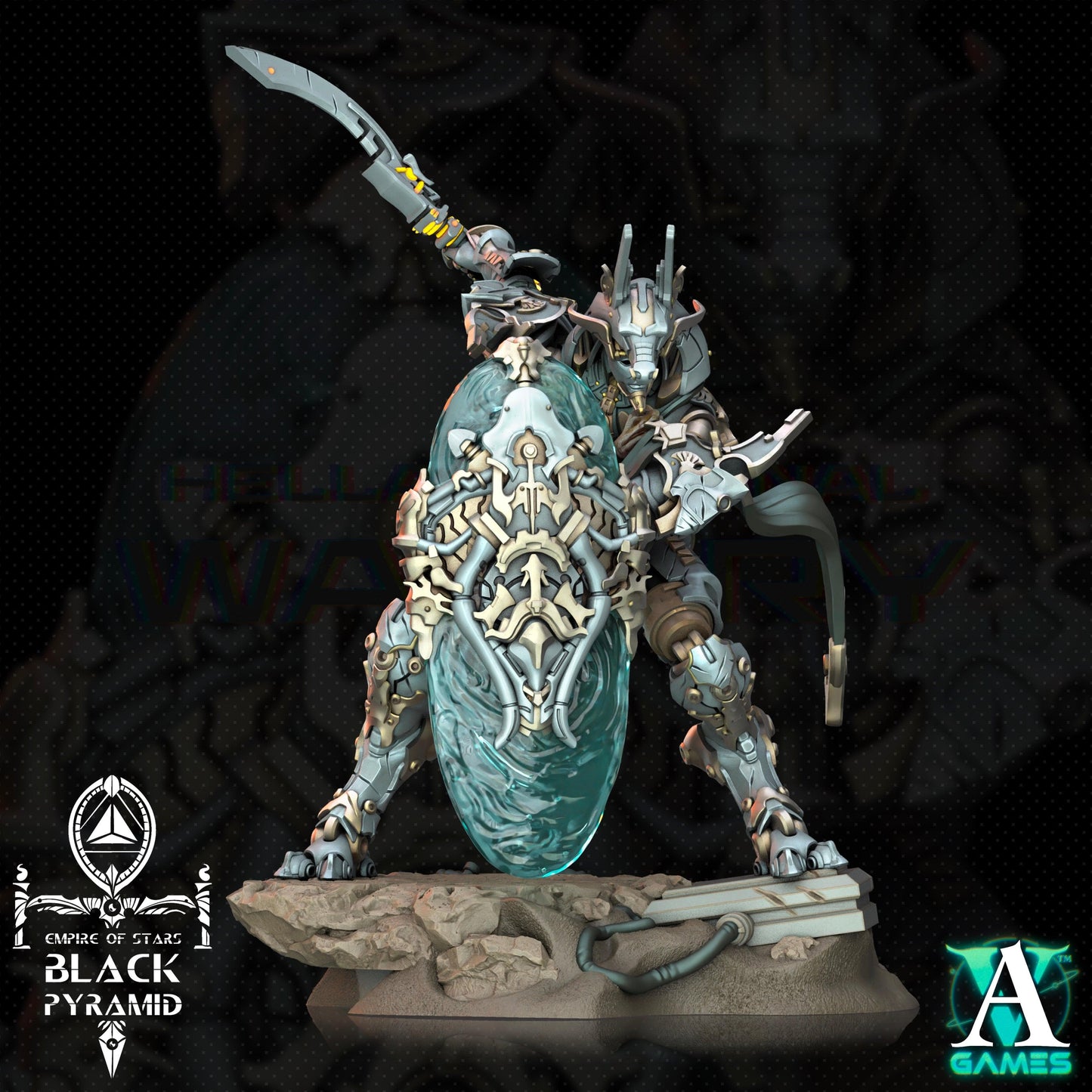 3D Printed Archvillain Games Empire of Stars - Black Pyramid Keteph Issahar 28 32mm D&D - 3D Printing Boss 