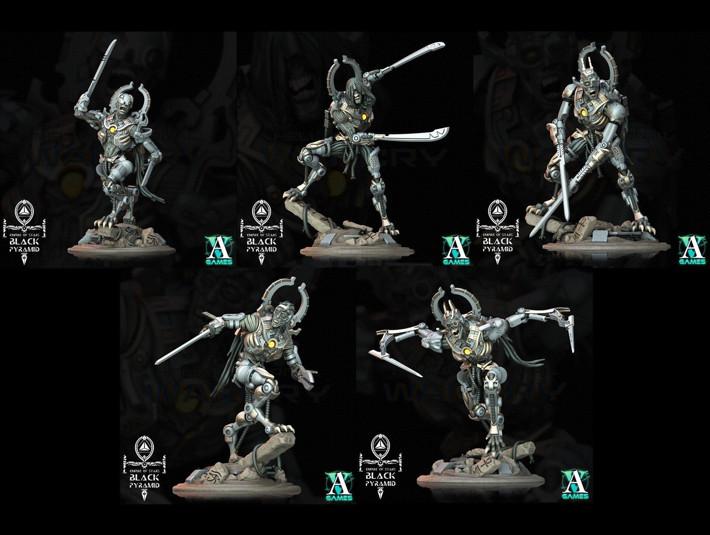 3D Printed Archvillain Games Empire of Stars - Black Pyramid Keteph Knumhar 28 32mm D&D - 3D Printing Boss 