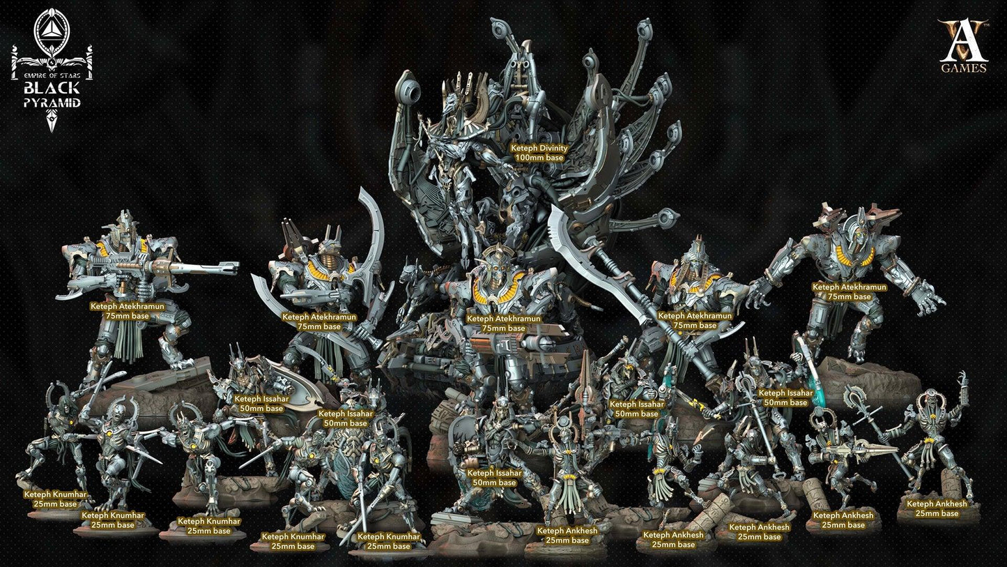 3D Printed Archvillain Games Empire of Stars - Black Pyramid Keteph Knumhar 28 32mm D&D - 3D Printing Boss 