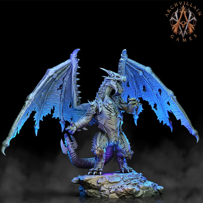 3D Printed Archvillain Games - Erevos the Death Dragon 28mm 32mm D&D - 3D Printing Boss 