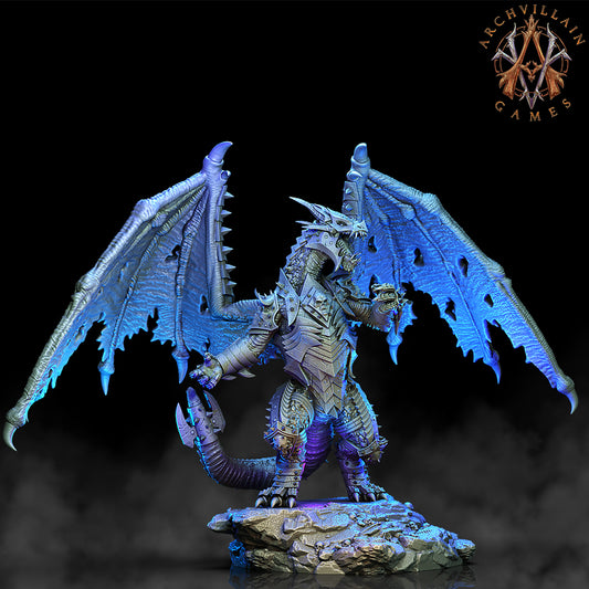 3D Printed Archvillain Games - Erevos the Death Dragon 28mm 32mm D&D - 3D Printing Boss 