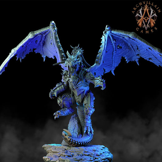 3D Printed Archvillain Games Erevos the Death Dragon The Deathknight Order 28 32mm D&D - 3D Printing Boss 