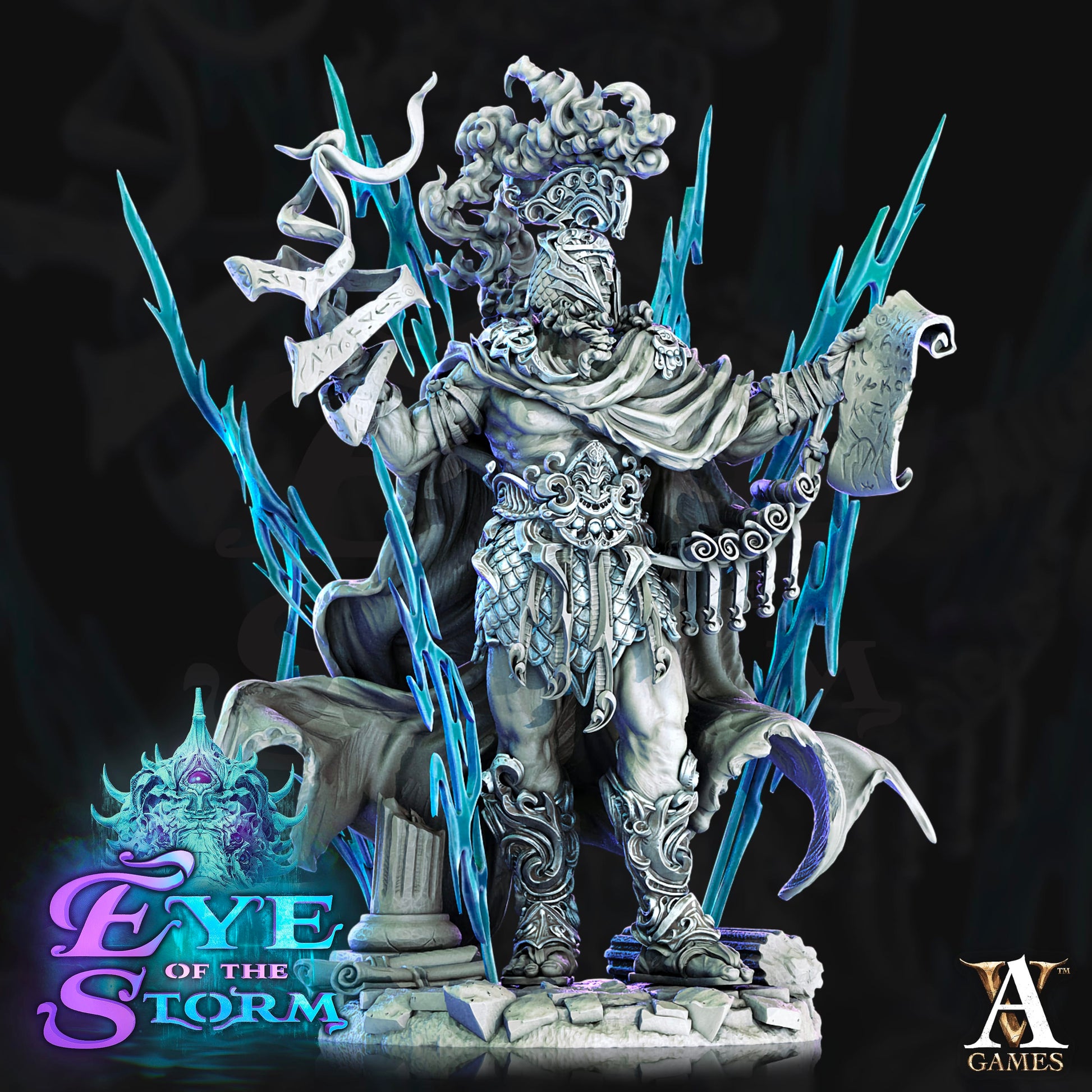 3D Printed Archvillain Games Eye of the Storm Krotos - Storm Giant Orator 28mm 32mm D&D - 3D Printing Boss 