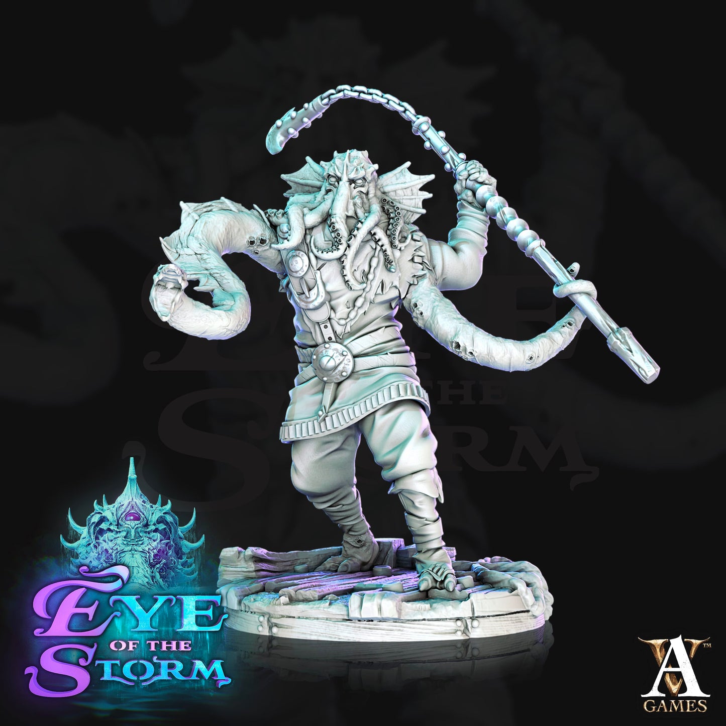 3D Printed Archvillain Games Eye of the Storm - Sky Kraken Acolytes 28mm 32mm D&D - 3D Printing Boss 