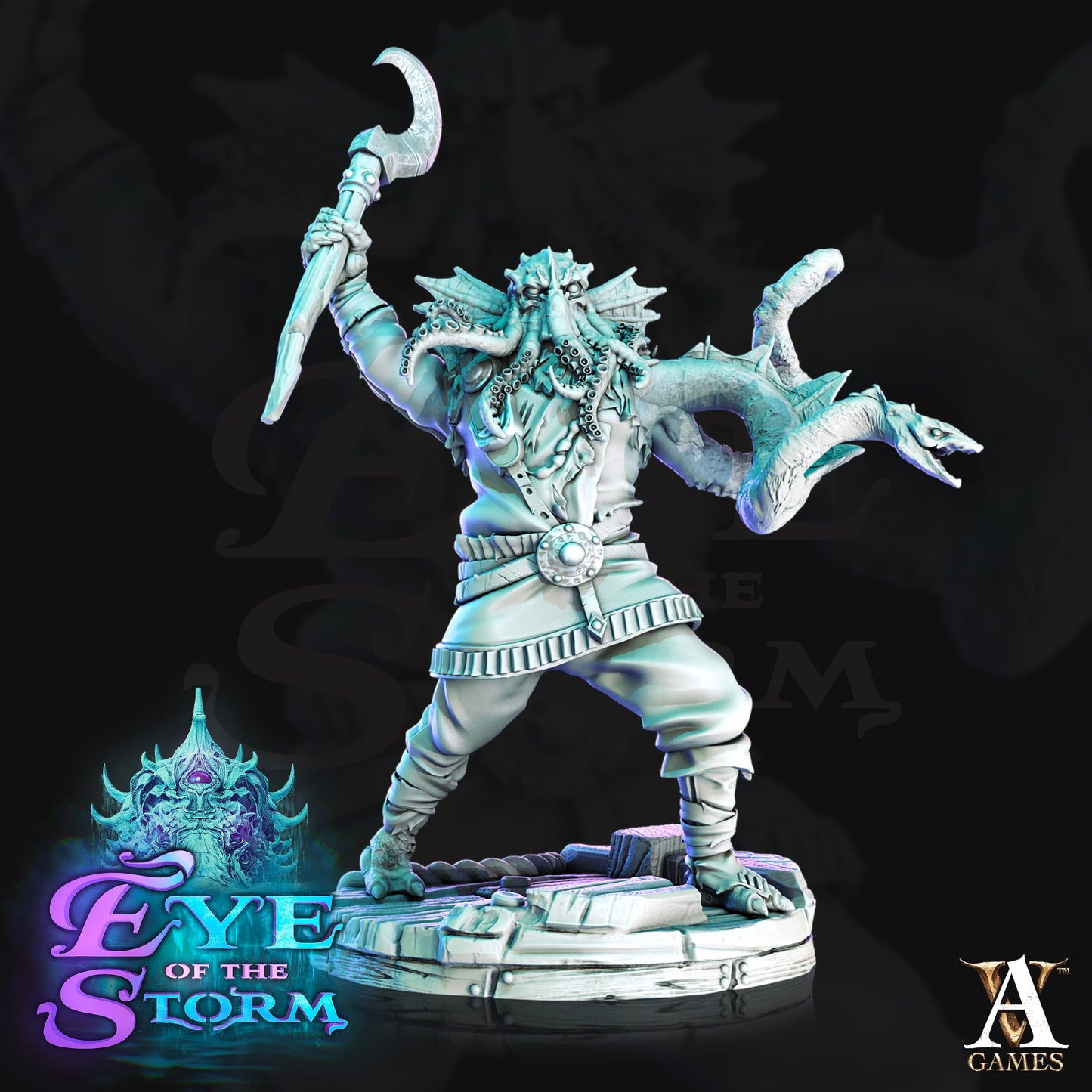 3D Printed Archvillain Games Eye of the Storm - Sky Kraken Acolytes 28mm 32mm D&D - 3D Printing Boss 