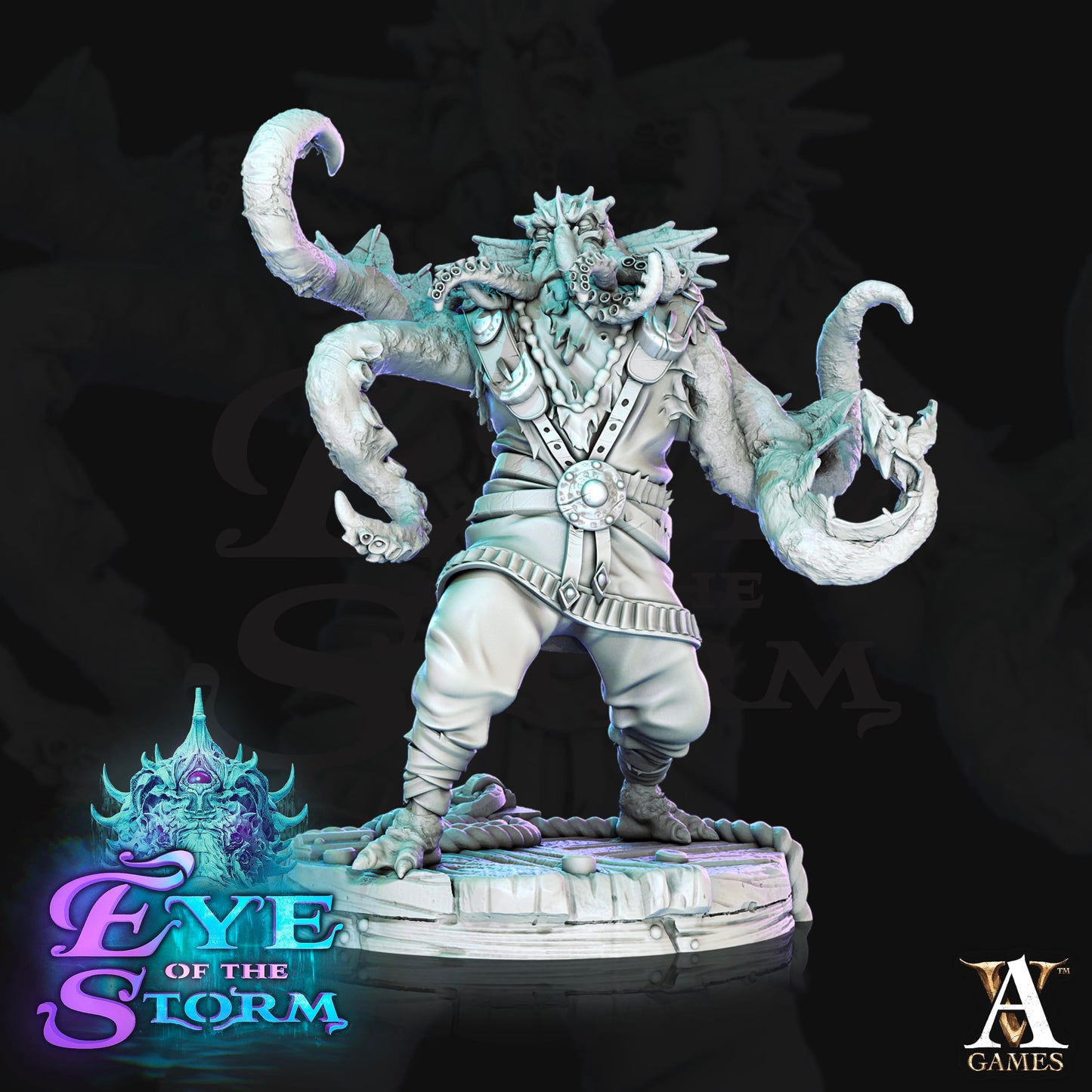 3D Printed Archvillain Games Eye of the Storm - Sky Kraken Acolytes 28mm 32mm D&D - 3D Printing Boss 