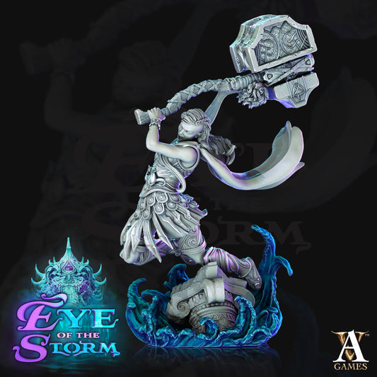 3D Printed Archvillain Games Eye of the Storm - Storm Giant Battlemaidens 28mm 32mm D&D - 3D Printing Boss 