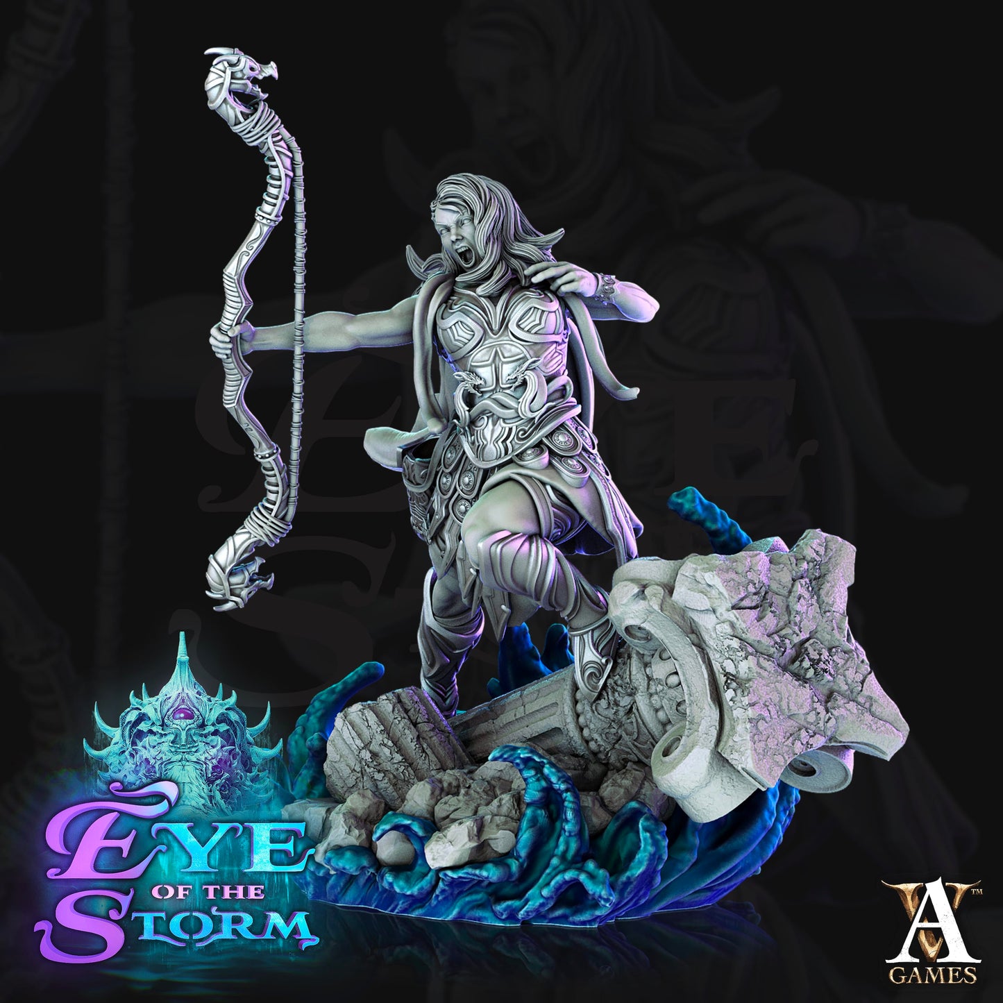 3D Printed Archvillain Games Eye of the Storm - Storm Giant Battlemaidens 28mm 32mm D&D - 3D Printing Boss 