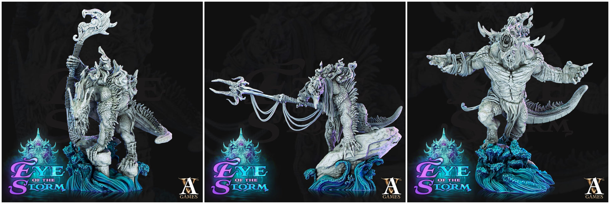 3D Printed Archvillain Games Eye of the Storm - Storm Trolls 28mm 32mm D&D - 3D Printing Boss 