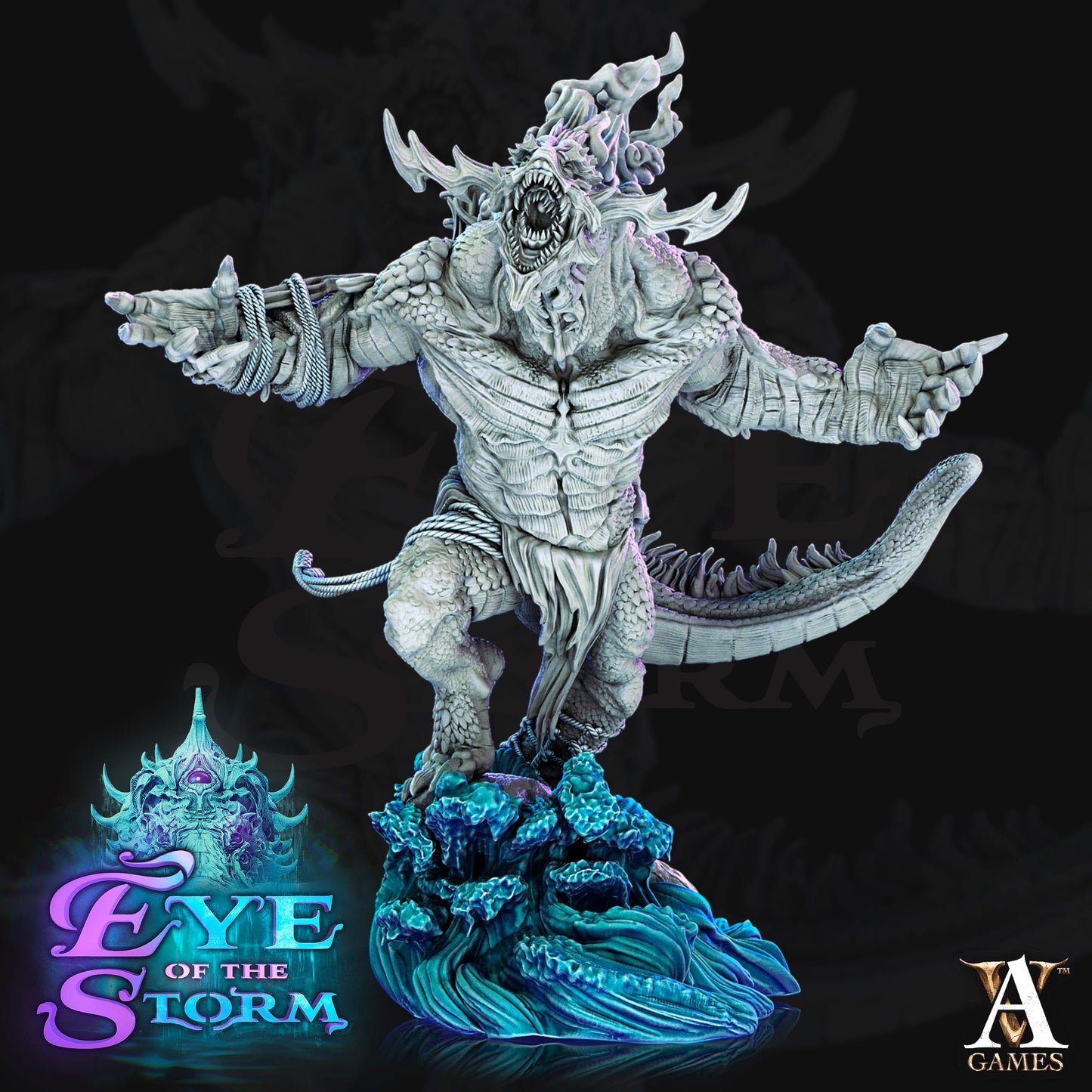 3D Printed Archvillain Games Eye of the Storm - Storm Trolls 28mm 32mm D&D - 3D Printing Boss 