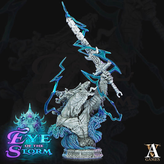 3D Printed Archvillain Games Eye of the Storm Zulkaz - Storm Troll Boatboss Bust 28mm 32mm D&D - 3D Printing Boss 