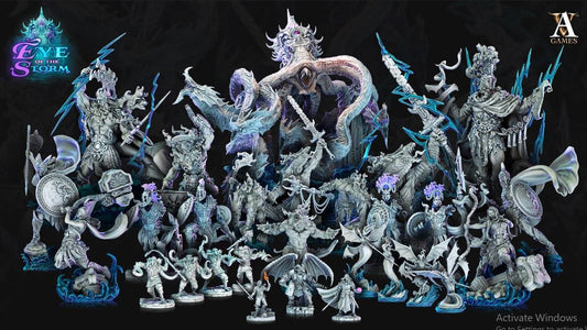 3D Printed Archvillain Games Eye of the Storm Zulkaz - Storm Troll Boatboss Bust 28mm 32mm D&D - 3D Printing Boss 
