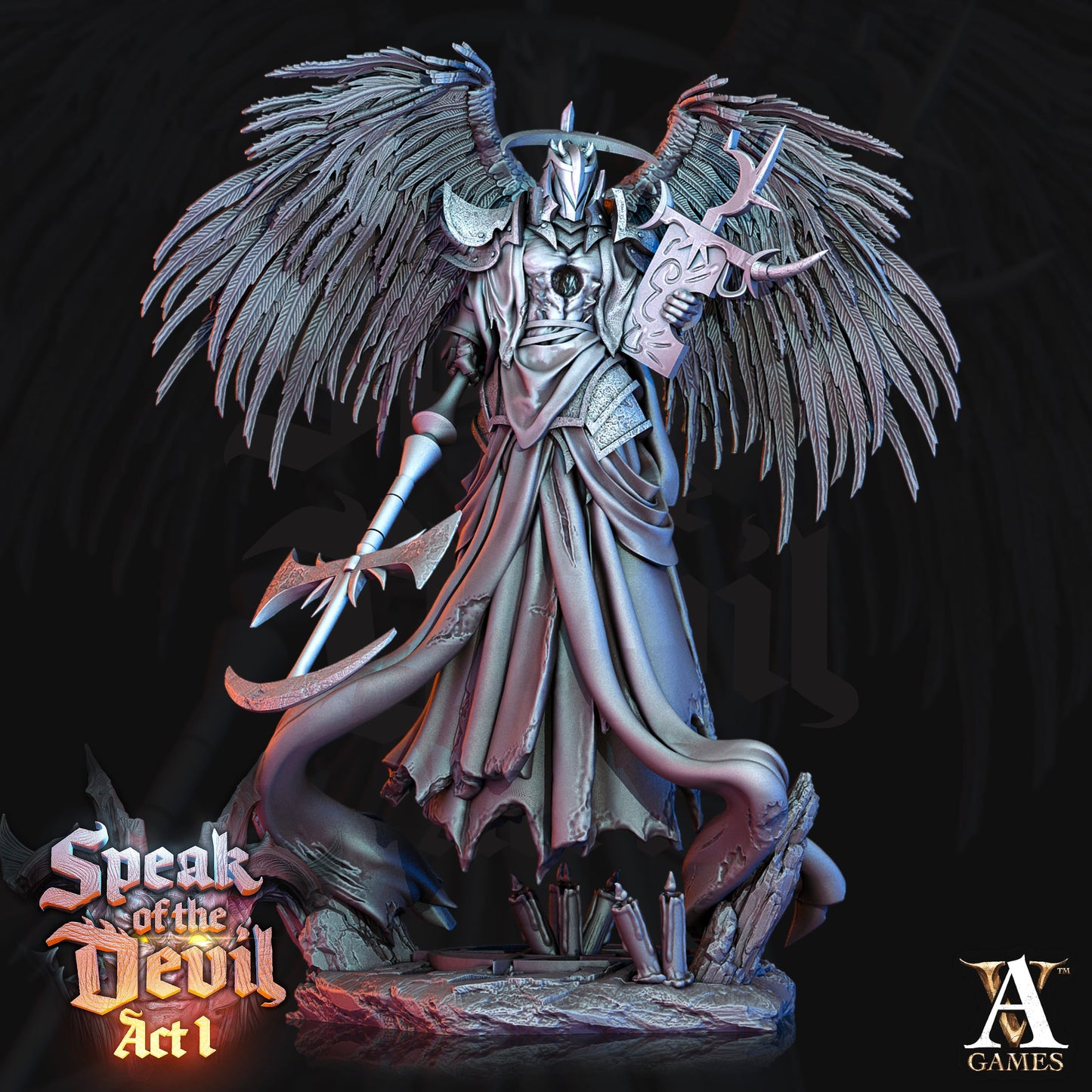 3D Printed Archvillain Games Fallen Speak of the Devil Act I 28 32mm D&D - 3D Printing Boss 