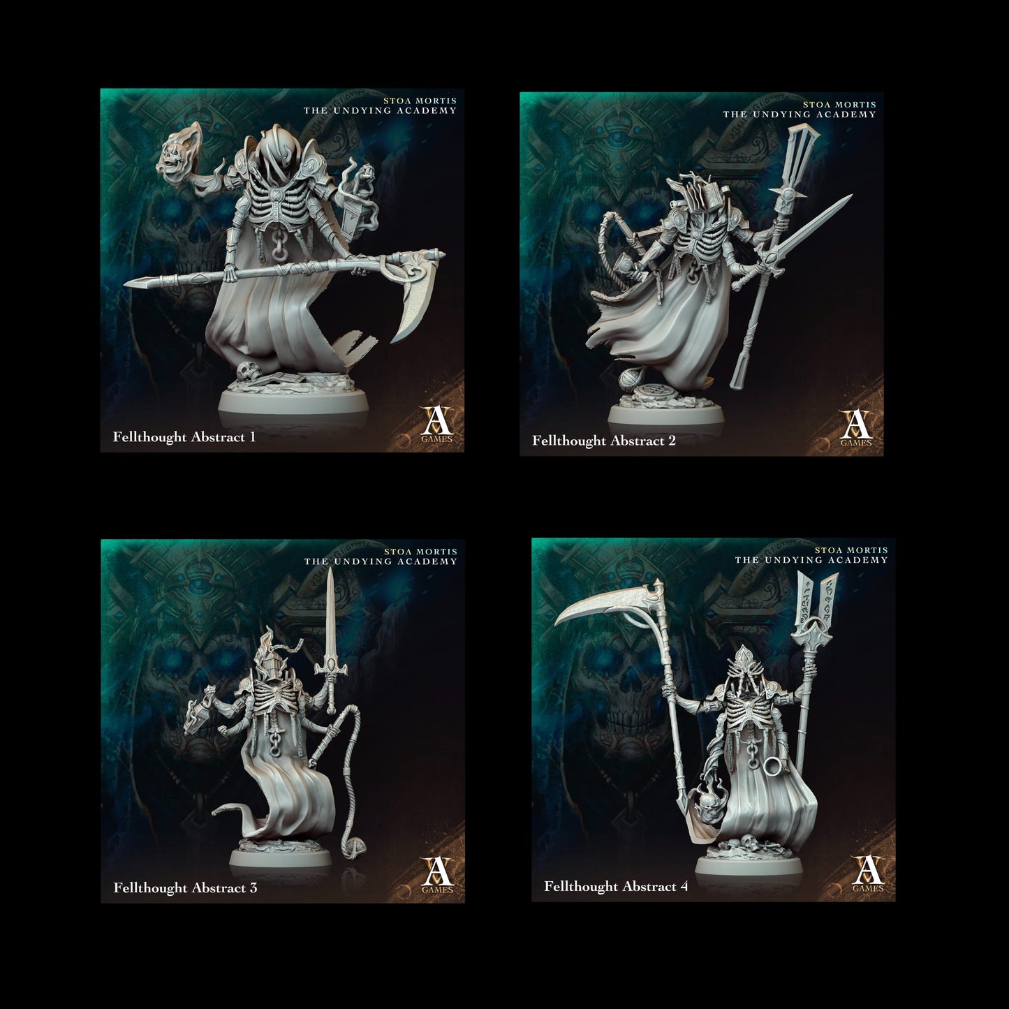 3D Printed Archvillain Games Fellthought Abstract Stoa Mortis The Undying Academy - 3D Printing Boss 