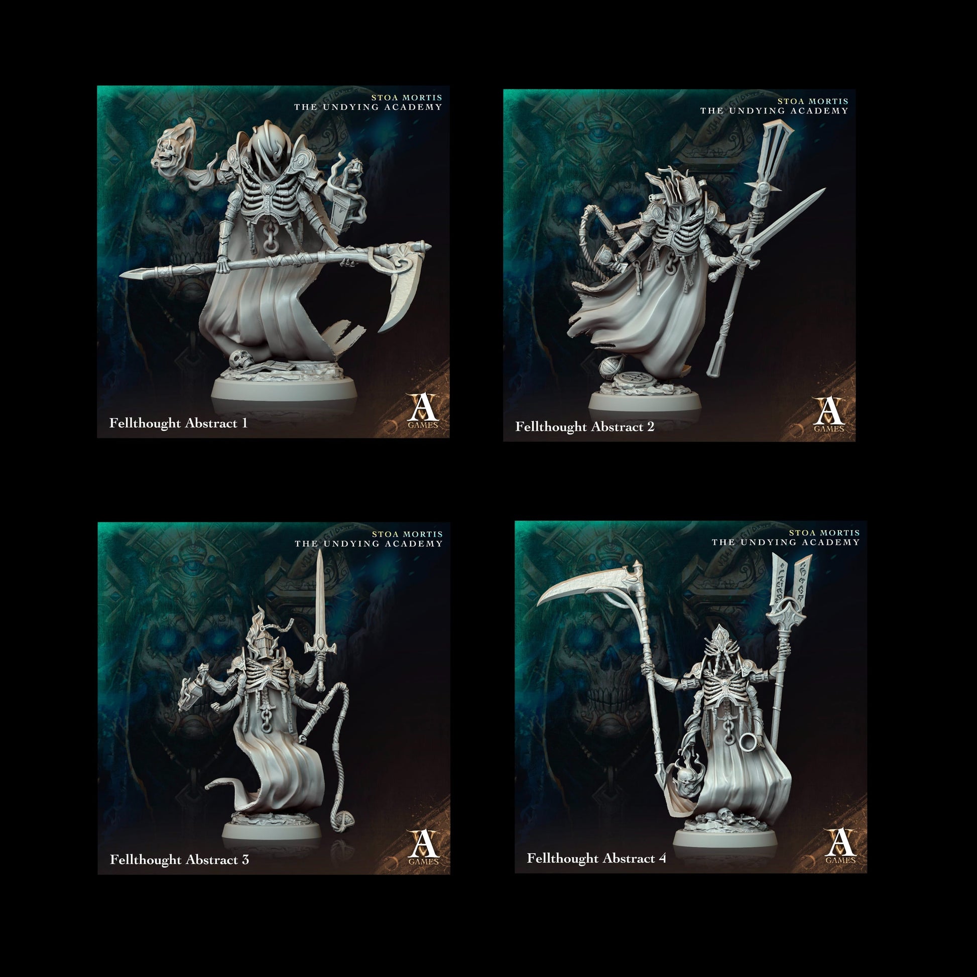 3D Printed Archvillain Games Fellthought Abstract Stoa Mortis The Undying Academy - 3D Printing Boss 